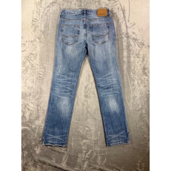 American Eagle Original Straight Jeans Men's Size 30x36 Blue Faded Denim - Picture 2 of 8